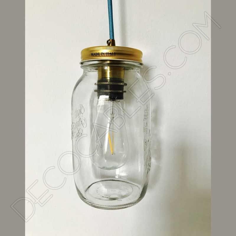 Lampara colgante tarro de cristal Lampara colgante tarro de cristal
