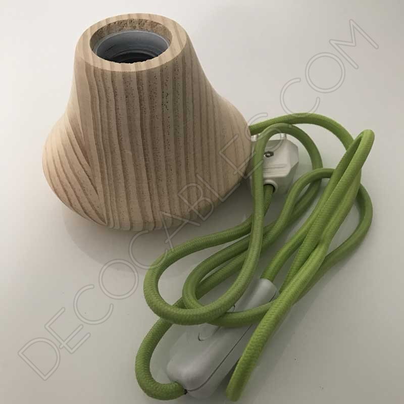 Lámpara de mesa modelo cono de madera Lámpara de mesa modelo cono de madera