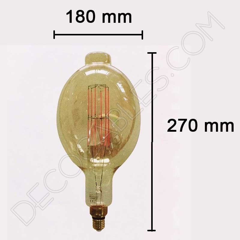 Bombilla filamento Led Gigante modelo Globo con Punta Bombilla filamento Led Gigante modelo Globo con Punta