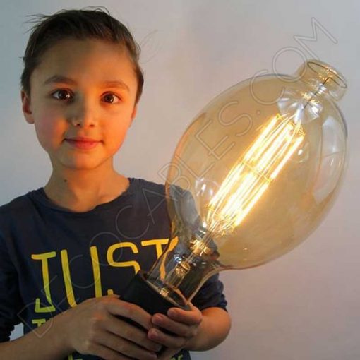 Bombilla filamento Led Gigante modelo Ovalada 10 Bombilla filamento Led Gigante modelo Globo con Punta