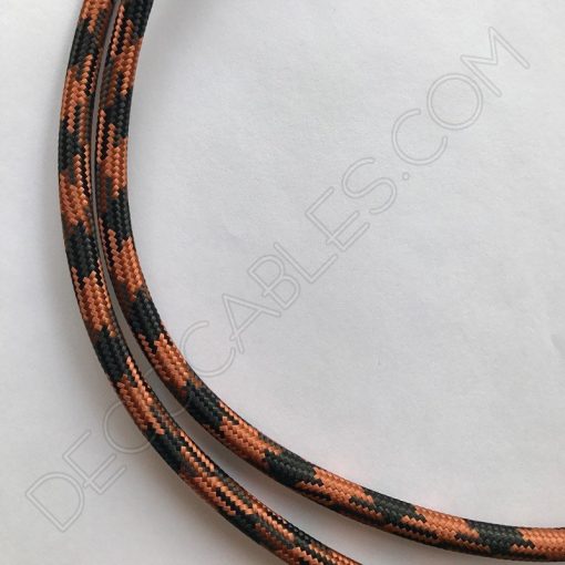 Cable textil eléctrico (Vintage negro y cobre) 2 Cable textil eléctrico (Vintage negro y cobre) 5