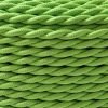 Cable eléctrico trenzado de seda verde lima