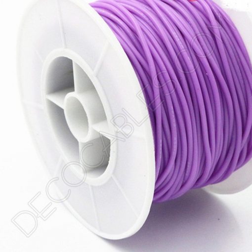Cable eléctrico de silicona morado