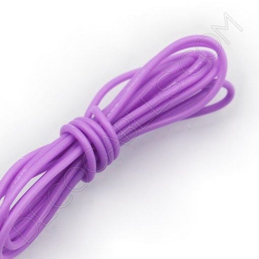 Cable eléctrico de silicona morado