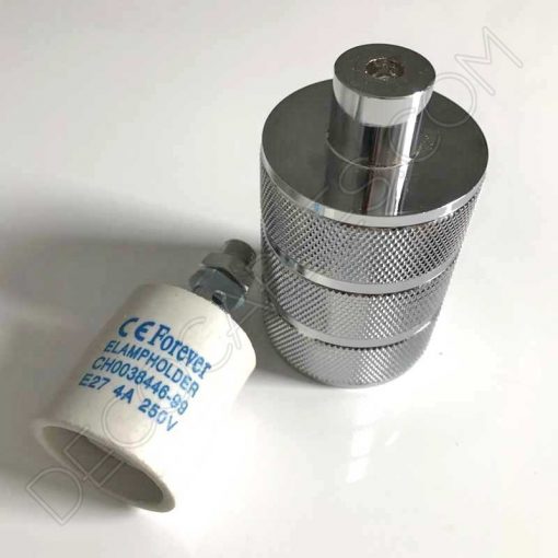 Portalámparas vintage metálico serie Lujo 7 Portalámparas metálico Serie Lujo Cromo