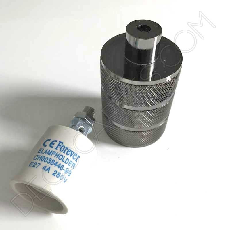 Portalámparas metálico Serie Lujo negro perla Portalámparas metálico Serie Lujo negro perla