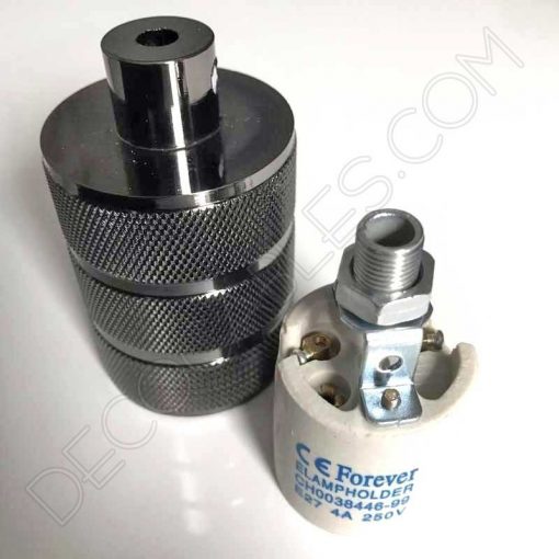 Portalámparas metálico Serie Lujo negro perla