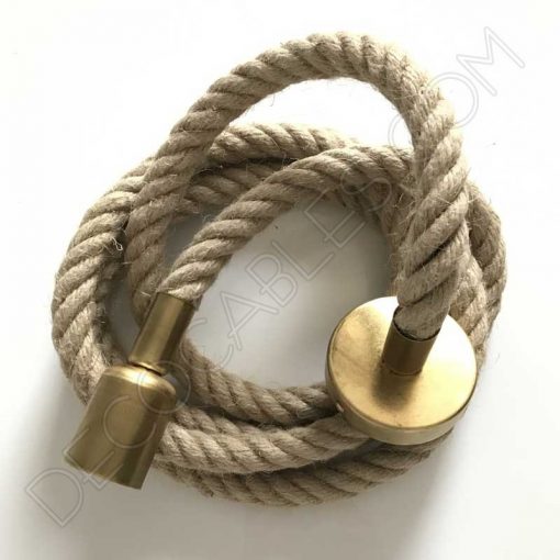 Lámpara colgante de cuerda de soga 20mm (latón) 2 Lámpara colgante soga 20mm