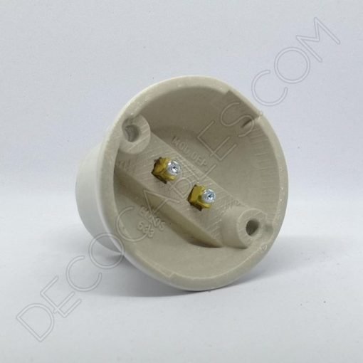 Portalámparas zócalo de porcelana blanco 3 Portalámparas cerámico blanco base zócalo