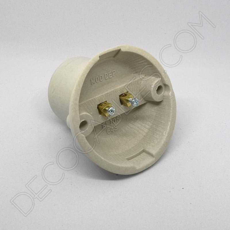 Portalámparas cerámico blanco inclinado zócalo Portalámparas cerámico blanco inclinado zócalo