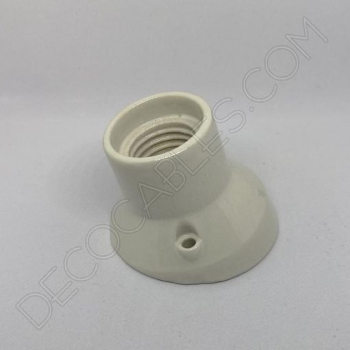 Portalámparas zócalo inclinado de porcelana 4 Portalámparas cerámico blanco inclinado zócalo