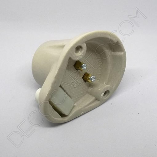 Portalámparas zócalo inclinado de porcelana con interruptor 5 Portalámparas cerámico blanco inclinado zócalo con interruptor