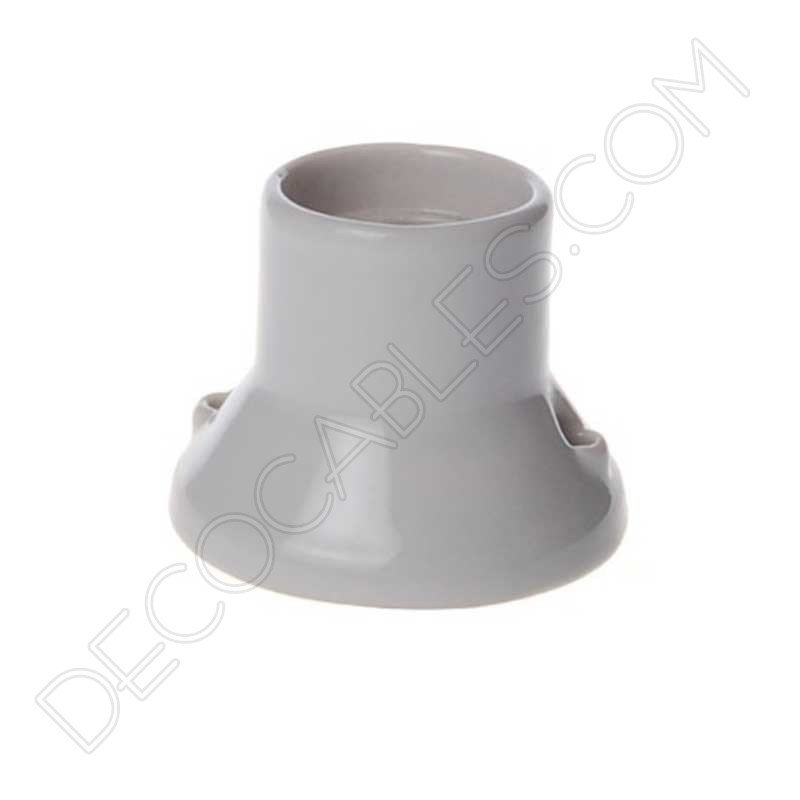 Portalámparas zócalo blanco curvo de porcelana Portalámparas zócalo blanco curvo de porcelana