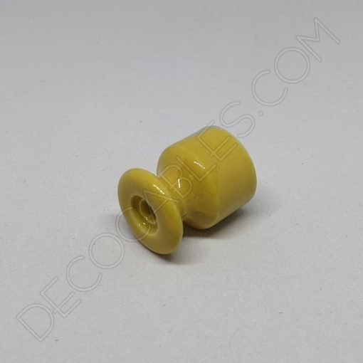 Aisladores de porcelana de colores para cable trenzado 23 Aislador de porcelana para cable eléctrico trenzado ocre