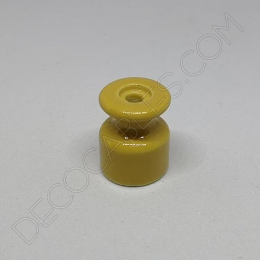 Aisladores de porcelana de colores para cable trenzado 22 Aislador de porcelana para cable eléctrico trenzado ocre