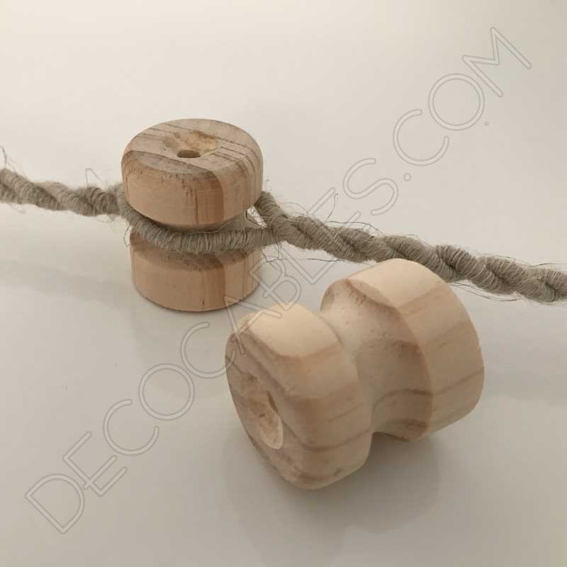 Aislador de madera para cable trenzado Aislador de madera para cable trenzado