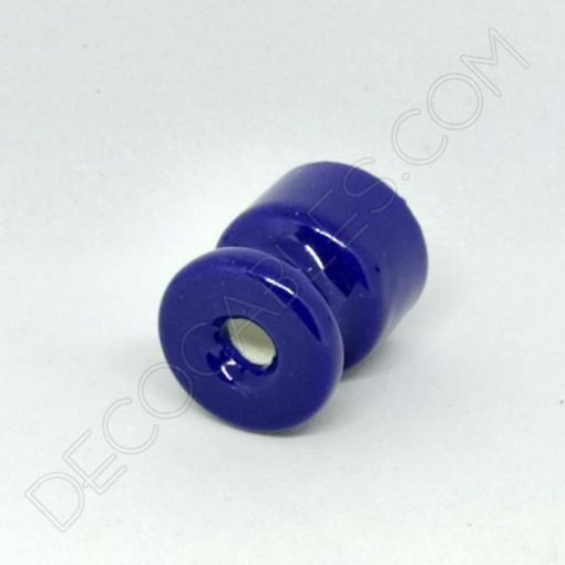 Aisladores de porcelana de colores para cable trenzado 17 Aislador de porcelana para cable eléctrico trenzado azul