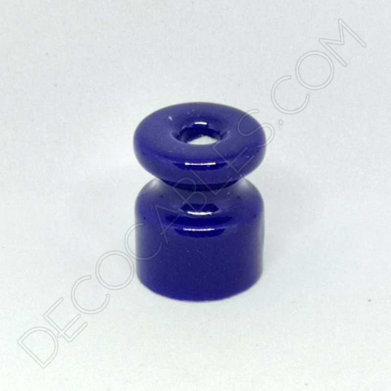 Aislador de porcelana para cable eléctrico trenzado azul Aislador de porcelana para cable eléctrico trenzado azul