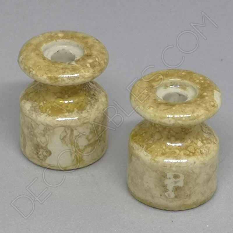 Aislador de porcelana para cable eléctrico trenzado craqueado mármol Aislador de porcelana para cable eléctrico trenzado craqueado mármol