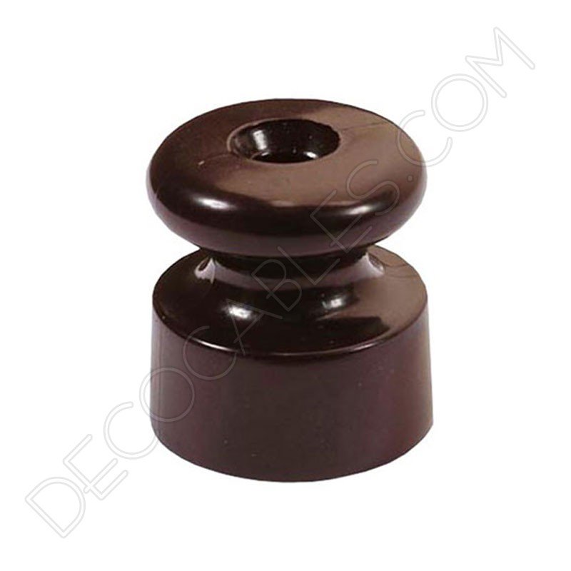 Aislador de porcelana marrón para cables trenzados Aislador de porcelana marrón para cables trenzados