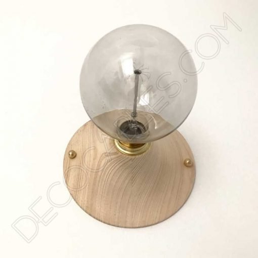 Portalámparas aplique de madera 3 Aplique portalámparas de madera