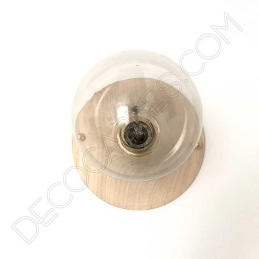 Portalámparas aplique de madera 2 Aplique portalámparas de madera