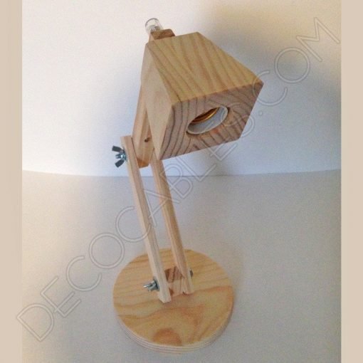 Flexo de escritorio de madera articulado