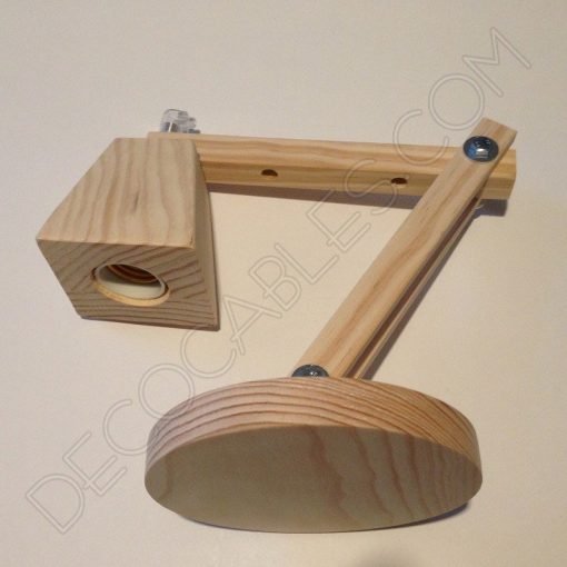 Flexo de escritorio de madera articulado