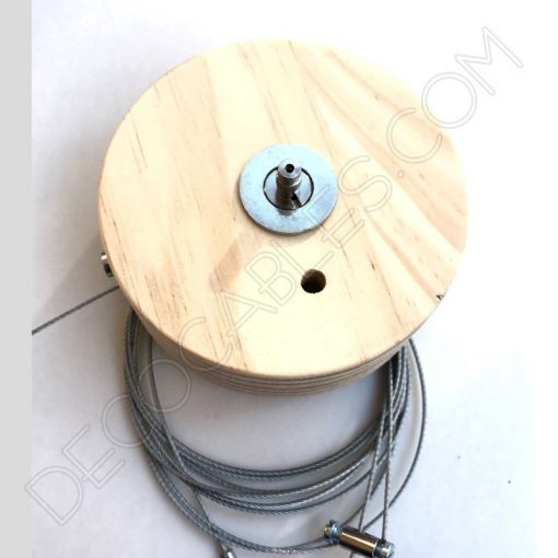 Soporte de techo de madera con tensor para lámparas colgantes