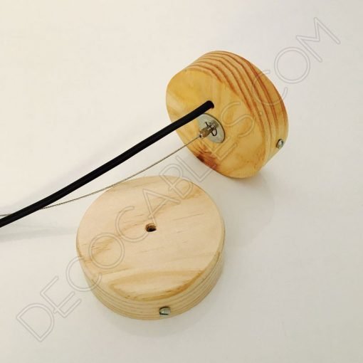 Soporte de techo de madera con tensor para lámparas colgantes