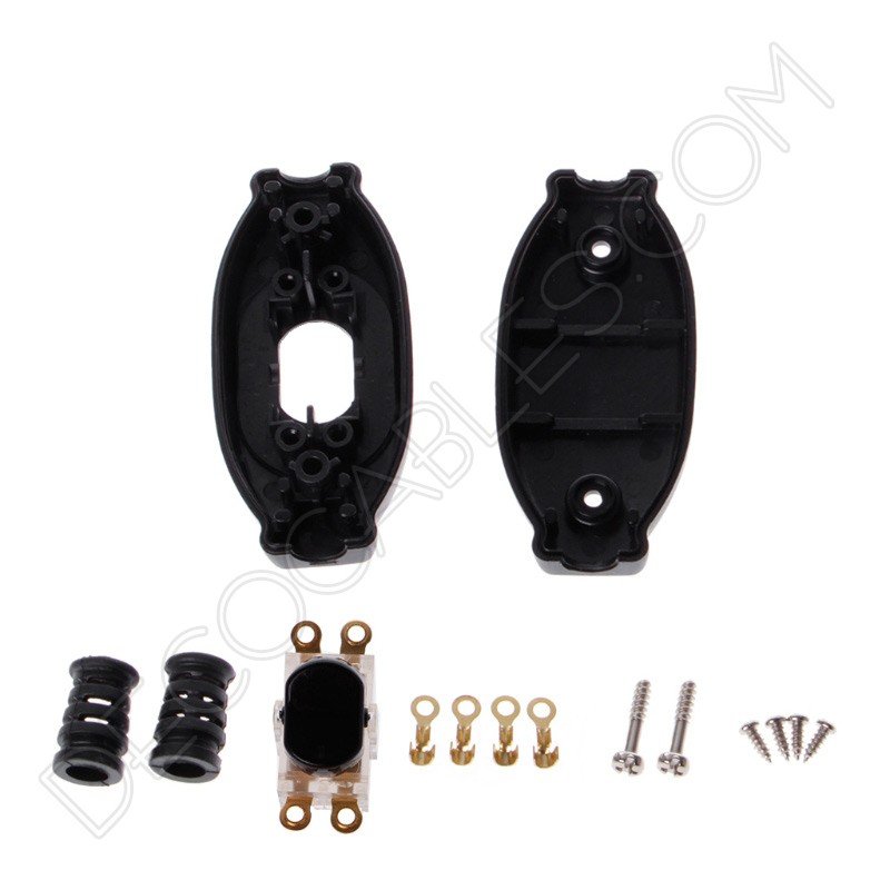 Interruptor de paso estanco negro Interruptor de paso estanco negro