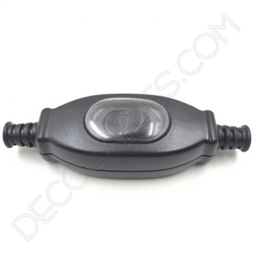 Interruptor de paso estanco negro para lámparas