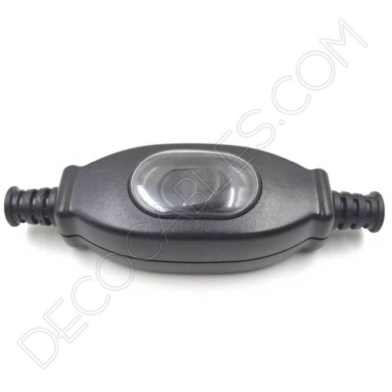 Interruptor de paso estanco negro para lámparas Interruptor de paso estanco negro para lámparas