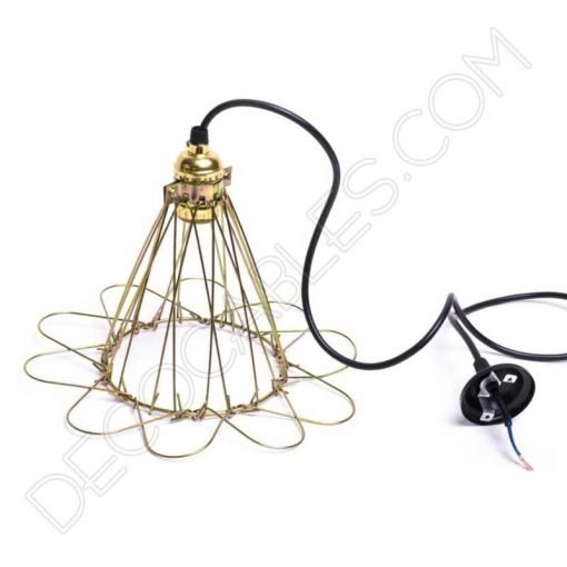 Lampara-colgante-decorativa-modelo-jaula-dorada