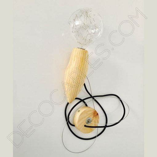 Lámpara colgante de madera modelo abeja