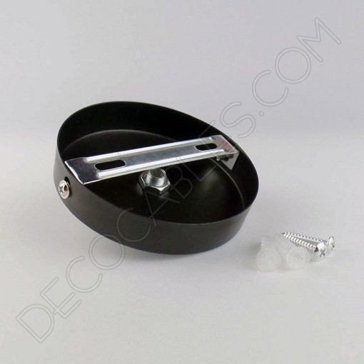 Lámpara Colgante con portalámpara de perilla dorado 4 Soporte de techo negro para lámpara colgante