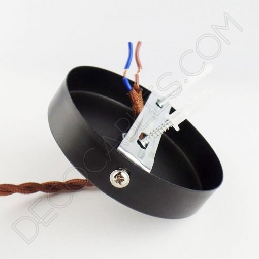 Lámpara Colgante con portalámpara de perilla dorado 5 Soporte de techo negro para lámpara colgante