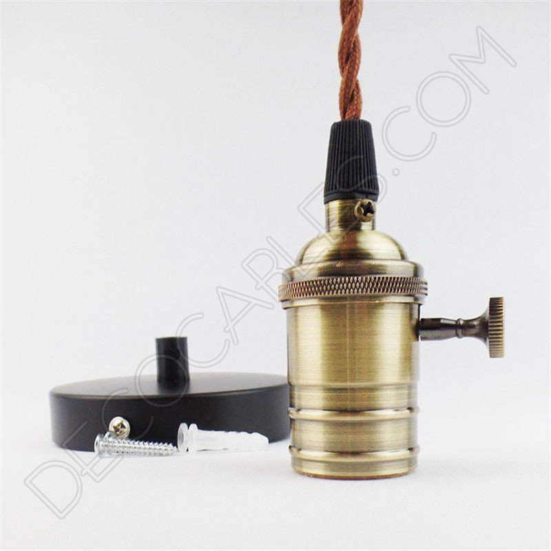 Lámpara colgante con portalámpara de perilla anticuario Lámpara colgante con portalámpara de perilla anticuario