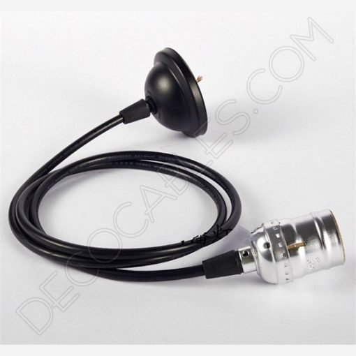 Lámpara Colgante Retro con portalámparas de latón 3 Lámpara colgante Retro de latón color cromado