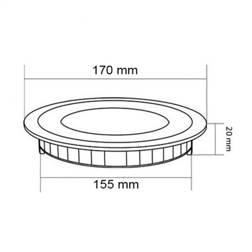 Downlight led de empotrar ultrafino blanco