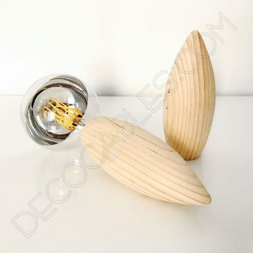 Portalámparas de madera modelo abeja