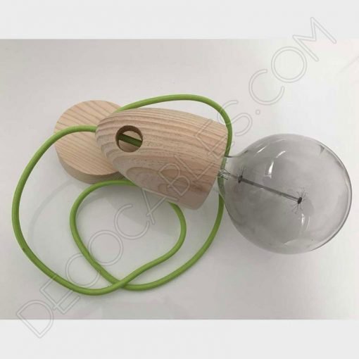 Lámpara colgante de madera modelo campana