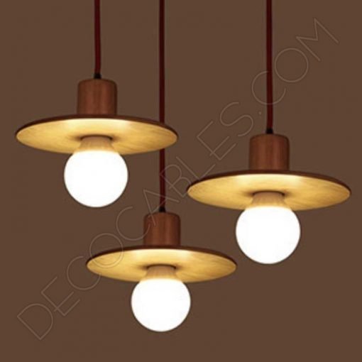 Lámpara Colgante de Madera modelo Sombrero 5 Lámpara colgante de madera modelo sombrero