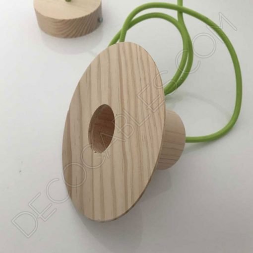 Lámpara colgante de madera modelo sombrero