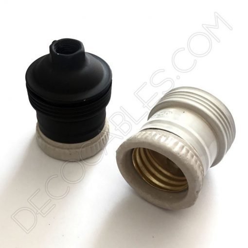 Portalámparas de latón de colores 5 Portalámparas de latón negro y blanco