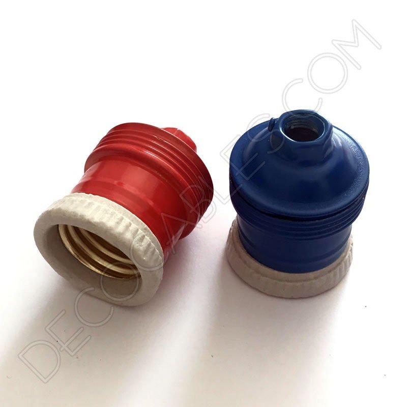 Portalámparas de latón rojo y azul Portalámparas de latón rojo y azul