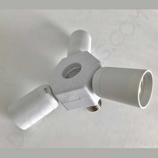 Portalámparas múltiple 4 casquillos 3 Portalámparas adaptador 4 en 1 casquillo E27