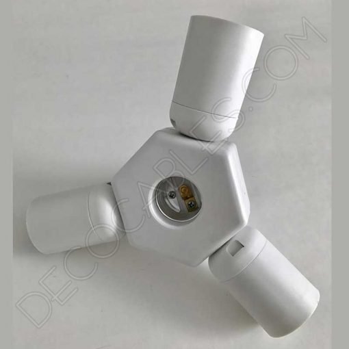 Portalámparas múltiple 4 casquillos 2 Portalámparas adaptador 4 en 1 casquillo E27