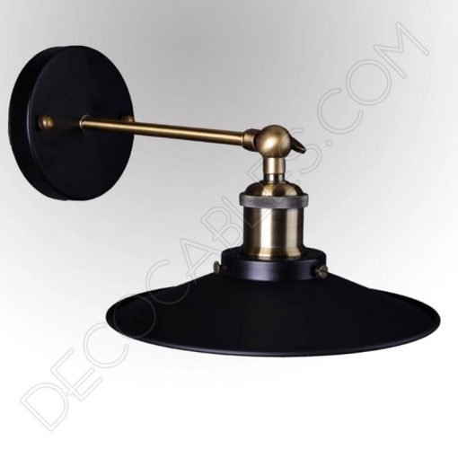 Lámpara Aplique de pared Vintage un brazo con plato 3 Lámpara Aplique de pared un brazo Vintage