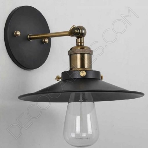 Lámpara Aplique de pared Vintage un brazo con plato 2 Lámpara aplique de pared vintage